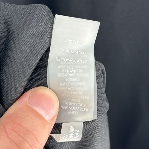 Calvin Klein Sleeveless V-Neck Maxi Ruffle Dress- Black/White- Size 14- NWT - Picture 10 of 11